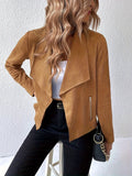 Chic Bomber Jacket for Women - Durable, Easy-Care, Vintage Style with Pockets, Ideal for Fall & Winter