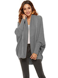 Purpdrank Casual Batwing Sleeves Loose Solid Color Cardigan Tops