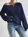 Women's Cold Shoulder Sweater - Soft, Solid Color, Casual, Long Sleeve, Fall and Winter Essential, Comfortable, Relaxed Fit Clothing