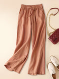 Chic Vintage Wide-Leg Pants: Breeze Through Spring to Fall - Casual, Comfortable, Easy-Care for Women