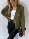 Chic Bomber Jacket for Women - Durable, Easy-Care, Vintage Style with Pockets, Ideal for Fall & Winter