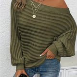 Purpdrank Cold Shoulder Long Sleeve Sweater, Elegant Solid Color Sweater For Spring & Fall, Women's Clothing