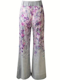 Floral Print Wide Leg Pants, Casual Loose Pants For Spring & Summer, Women's Clothing