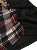 Warm & Stylish Tartan Hoodie with Decorative Buttons - Perfect Fit, Easy-Care Casual Winter Wear for Women