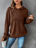 Purpdrank [Plus Size Solid Hooded Sweatshirt] Plus Size Women's Solid Color Hooded Sweatshirt