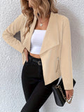 Chic Bomber Jacket for Women - Durable, Easy-Care, Vintage Style with Pockets, Ideal for Fall & Winter