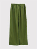 Striped Wide Leg Pants, Y2K Solid Long Length High Waist Pants, Women's Clothing