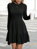 Long Sleeved Round Neck Women's Dress