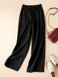 Chic Vintage Wide-Leg Pants: Breeze Through Spring to Fall - Casual, Comfortable, Easy-Care for Women