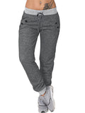 Long Length Solid Tie Waist Pants, Casual Jogger Pants With Pockets For All Season, Women's Clothing