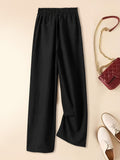 Chic Vintage Wide-Leg Pants: Breeze Through Spring to Fall - Casual, Comfortable, Easy-Care for Women