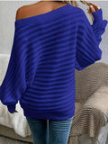 Purpdrank Cold Shoulder Long Sleeve Sweater, Elegant Solid Color Sweater For Spring & Fall, Women's Clothing