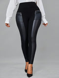 Soft Touch Faux Leather Skinny Pants - Trendy High Waist, Figure-Hugging Fit with Zipper Accent - Versatile & Stylish Everyday Wear for Women