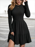 Long Sleeved Round Neck Women's Dress