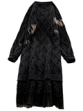 Large Size Clothes Women Autumn And Winter Lace Stitching Sweater Dress Knitted Long Pullover Shirt Vestidos Female Robes Y832