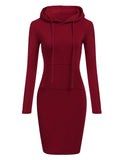 Purpdrank Ladies Dress Autumn Women Hooded Dresses Hoodies Women Sweatshirts Women Hoodies Dress Tops Ladies Clothing