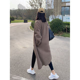 cold weather outfits Chubby Girl plus Size Autumn and Winter Lamb Plush Loose Thickened Double-Breasted Mid-Length Overcoat Coat for Women