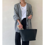 joker costume female outfit Chic High-Grade Soft Glutinous Gray Cardigan Sweater Women's Spring and Autumn Loose Style Sweater Coat