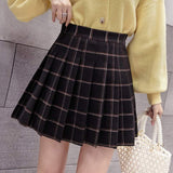 throwback thursday outfits spirit week Woolen Short Skirt Plaid A- line Skirt Women's Autumn and Winter Elastic Korean Style Skirt High Waist Slimming Pleated Skirt