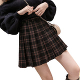 throwback thursday outfits spirit week Woolen Short Skirt Plaid A- line Skirt Women's Autumn and Winter Elastic Korean Style Skirt High Waist Slimming Pleated Skirt