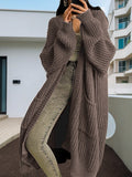 comfy outfits winter Autumn and Winter Lazy Style Long Sweater Coat Women's Loose Bottoming Long Sleeve Knitted Cardigan