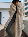 comfy outfits winter Autumn and Winter Lazy Style Long Sweater Coat Women's Loose Bottoming Long Sleeve Knitted Cardigan