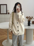 joker costume female outfit Lazy Style V-neck Soft Glutinous Sweater Coat Women's Autumn and Winter Loose Large Casual Knitted Cardigan Top