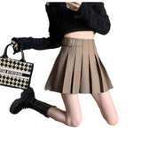 tailgate outfit black women Khaki Hot Girl Skirt JK Pleated Skirt Women's Autumn and Winter High Waist Skirt Fluffy A- line Skirt