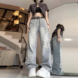 Baggy Jeans Y2k Women Korean Style 2024 Summer Straight Wide Leg Pants High Waist Woman Loose Denim Trousers 90s Vintage Clothes