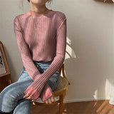 Purpdrank Spring Half Turtleneck Knitted Women's Sweaters New Mesh Patchwork Long Sleeve Bottoming Sweater Female Slim Tops