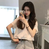 Purpdrank Chiffon Blouses or Tops for Woman Elegant and Youth Woman Cool Blusas Aesthetic Heart Short Sleeve Shirt Summer Top