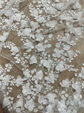New Hot 3D Floral Sequins Embroidery Lace Fabric Wedding Dress DIY Fashion Sewing Gown Dress Tulle French Guipure African Lace