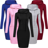 Purpdrank Ladies Dress Autumn Women Hooded Dresses Hoodies Women Sweatshirts Women Hoodies Dress Tops Ladies Clothing