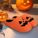 Purpdrank - Halloween Slippers Ghost Face Slippers Pumpkin Slippers Men Flat Soft Plush Cozy Indoor Fuzzy Women House Shoes Fashion Gift Hot