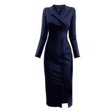 Office Lady Sexy Slim Blazer Dress Women Korean Long Sleeve Bodycon Evening Party Dresses Elegant Skinny Midi Vestidos De Fiesta