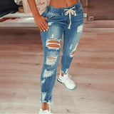 Purpdrank Women Jeans Ripped Vintage Woman's Distressed Jeans Streetwear Hip Hop High Waist Pants Skinny Denim Trousers джинсы женские