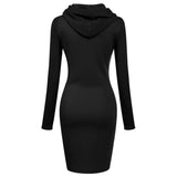 Purpdrank Ladies Dress Autumn Women Hooded Dresses Hoodies Women Sweatshirts Women Hoodies Dress Tops Ladies Clothing