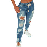 Purpdrank Women Jeans Ripped Vintage Woman's Distressed Jeans Streetwear Hip Hop High Waist Pants Skinny Denim Trousers джинсы женские