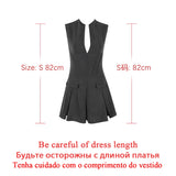 Autumn Women Office Lady Blazer Dress Sleeveless Casual Fashion A Line Dress with Pocket Gray Women's Clothing