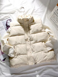 Purpdrank Women Winter Warm Cotton Padded Puffer Vests Sleeveless Parkas Jacket