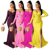 Purpdrank Birthday Dress for Women Evening Dress Party Dresses Long Dresses for Women Vestidos Woman Fall Dresses Long Sleeve