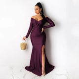 Purpdrank Birthday Dress for Women Evening Dress Party Dresses Long Dresses for Women Vestidos Woman Fall Dresses Long Sleeve