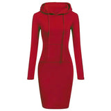 Purpdrank Ladies Dress Autumn Women Hooded Dresses Hoodies Women Sweatshirts Women Hoodies Dress Tops Ladies Clothing