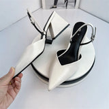 Beige Heeled Sandals Fashion Womens Shoes 2024 Med Shallow Mouth Black Pointed Luxury Block Closed Summer Medium Outside Comfort