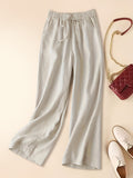 Chic Vintage Wide-Leg Pants: Breeze Through Spring to Fall - Casual, Comfortable, Easy-Care for Women