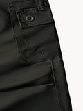 Loose Solid Colored Girls Cargo Pants with Flap Pockets for Spring & Summer, Versatile & Plain