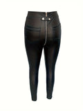 Chic Stretchy Zippered Skinny Pants - Comfort Fit for Everyday Wear, Women's Fashion Essentials