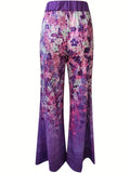 Floral Print Wide Leg Pants, Casual Loose Pants For Spring & Summer, Women's Clothing