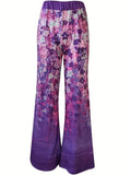 Floral Print Wide Leg Pants, Casual Loose Pants For Spring & Summer, Women's Clothing