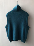 Purpdrank Casual Loose Sleeveless Solid Color High-Neck Sweater Vest Outerwear